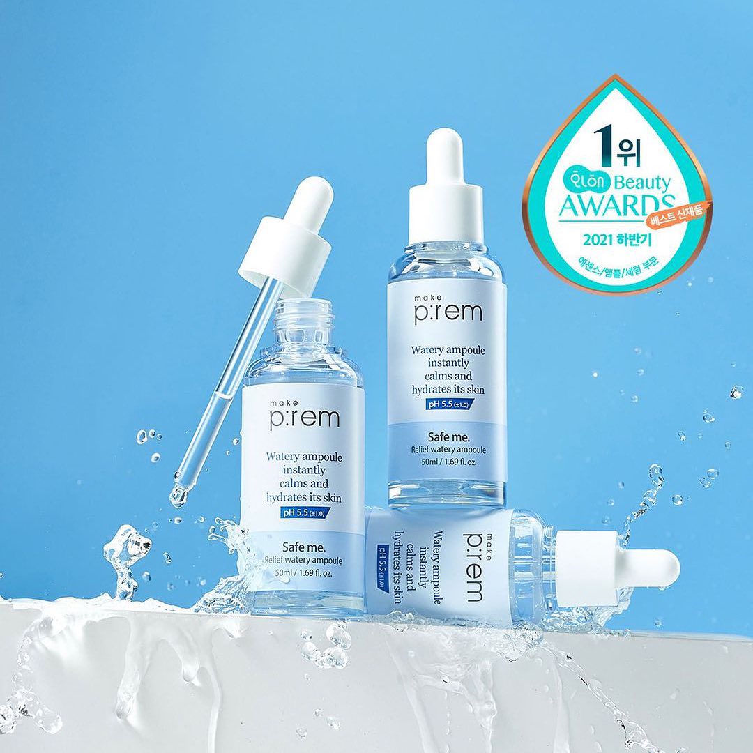 RM149 for 2] Make P:rem – Safe Me. Relief Watery Ampoule – 50ml